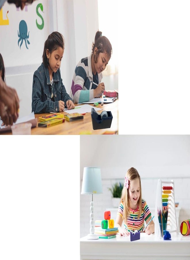 Hibucuo Desktop Tape Dispenser with Non-Skid Base,Colorful Heavy Duty Cute Tape Dispenser for Packaging in Office,Restaurant, Flower Shop,Cake Shop,Purple - Image 4