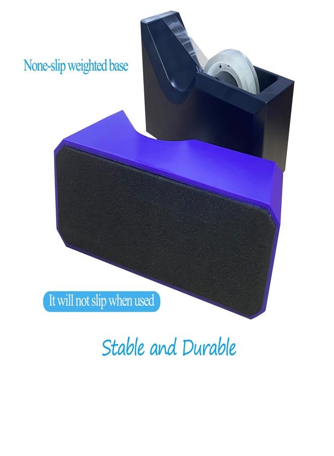 Hibucuo Desktop Tape Dispenser with Non-Skid Base,Colorful Heavy Duty Cute Tape Dispenser for Packaging in Office,Restaurant, Flower Shop,Cake Shop,Purple - Image 3