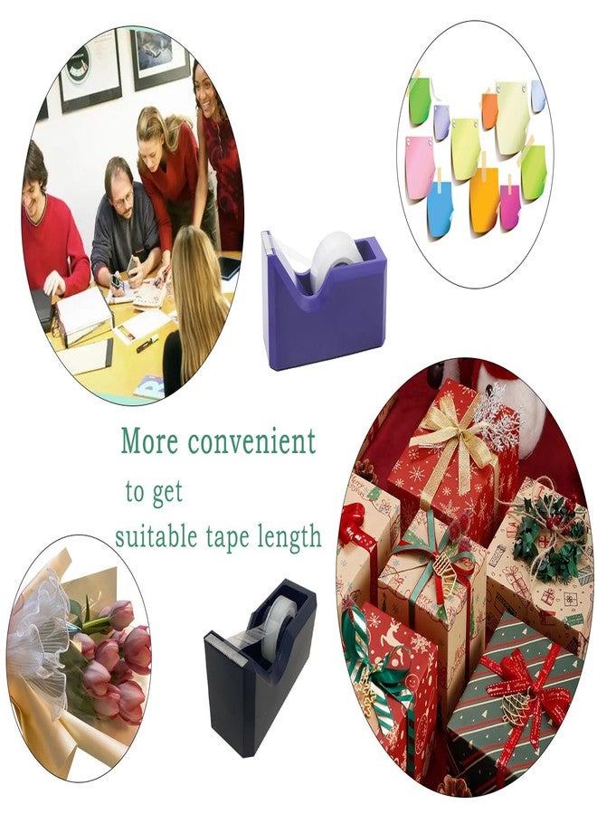 Hibucuo Desktop Tape Dispenser with Non-Skid Base,Colorful Heavy Duty Cute Tape Dispenser for Packaging in Office,Restaurant, Flower Shop,Cake Shop,Purple - Image 5