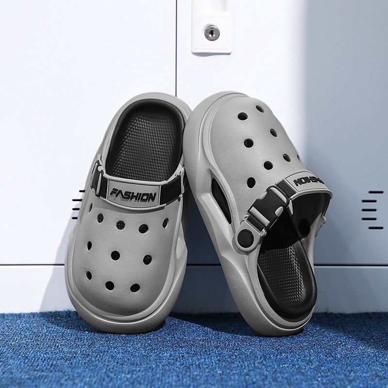 Parent-Child Style Clogs For Summer, Outdoor Non-Slip Boys' And Girls' Closed-Toe Slippers, Fashionable Casual Women'S Garden Shoes - Image 5