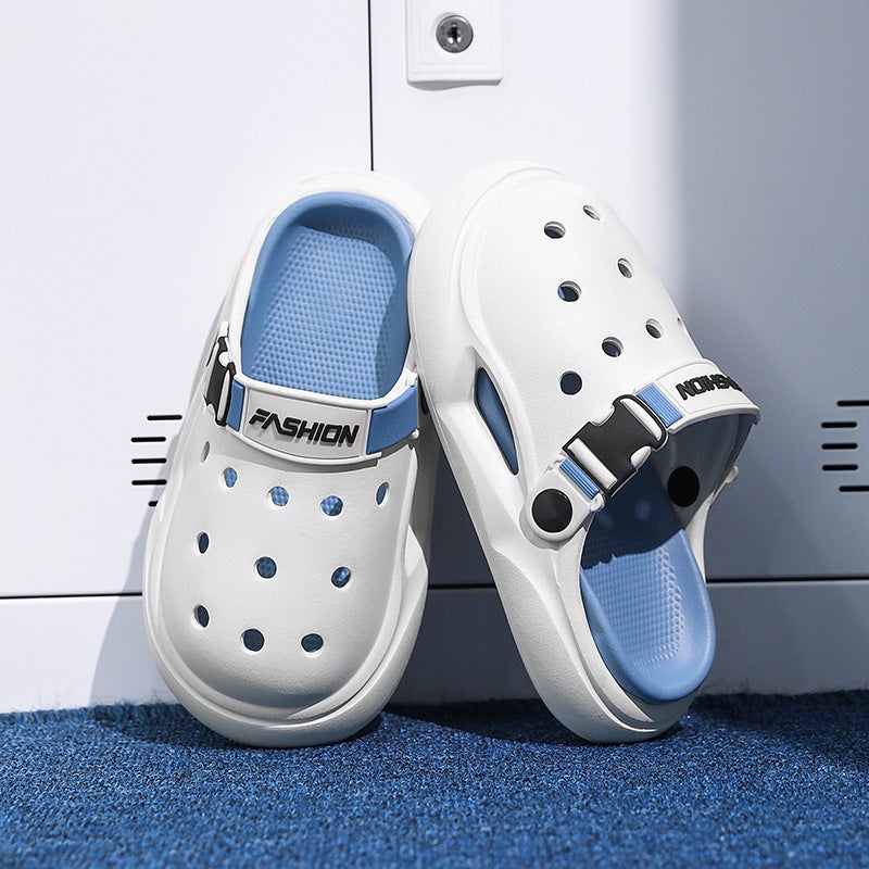 Parent-Child Style Clogs For Summer, Outdoor Non-Slip Boys' And Girls' Closed-Toe Slippers, Fashionable Casual Women'S Garden Shoes - Image 2
