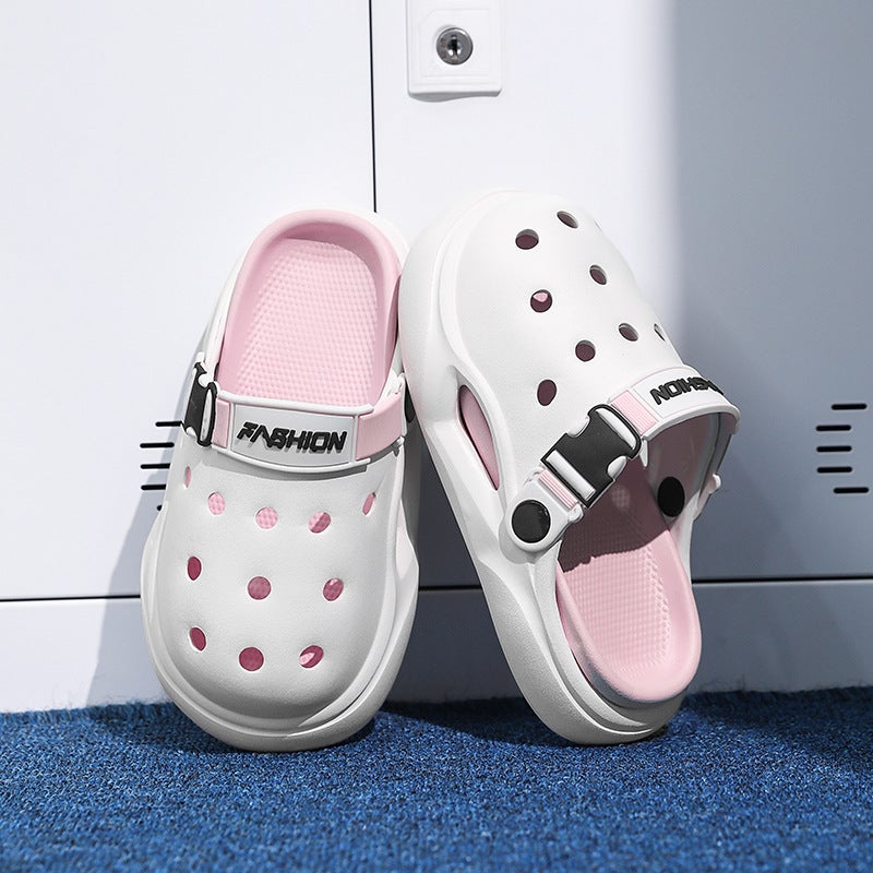Parent-Child Style Clogs For Summer, Outdoor Non-Slip Boys' And Girls' Closed-Toe Slippers, Fashionable Casual Women'S Garden Shoes - Image 4