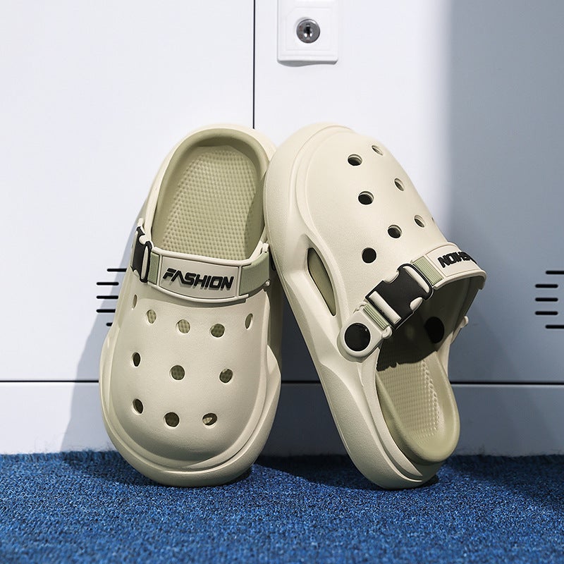 Parent-Child Style Clogs For Summer, Outdoor Non-Slip Boys' And Girls' Closed-Toe Slippers, Fashionable Casual Women'S Garden Shoes - Image 3