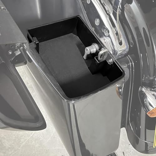 TOPRAMETAL Rear Saddlebag Tray Organizer Hard Saddle bag Organizer Tray Top Shelf storage box TS114HD-L for Harley Touring Bagger Road King FLHR Street Glide FLHX 14-23 (Left Side) - Image 2