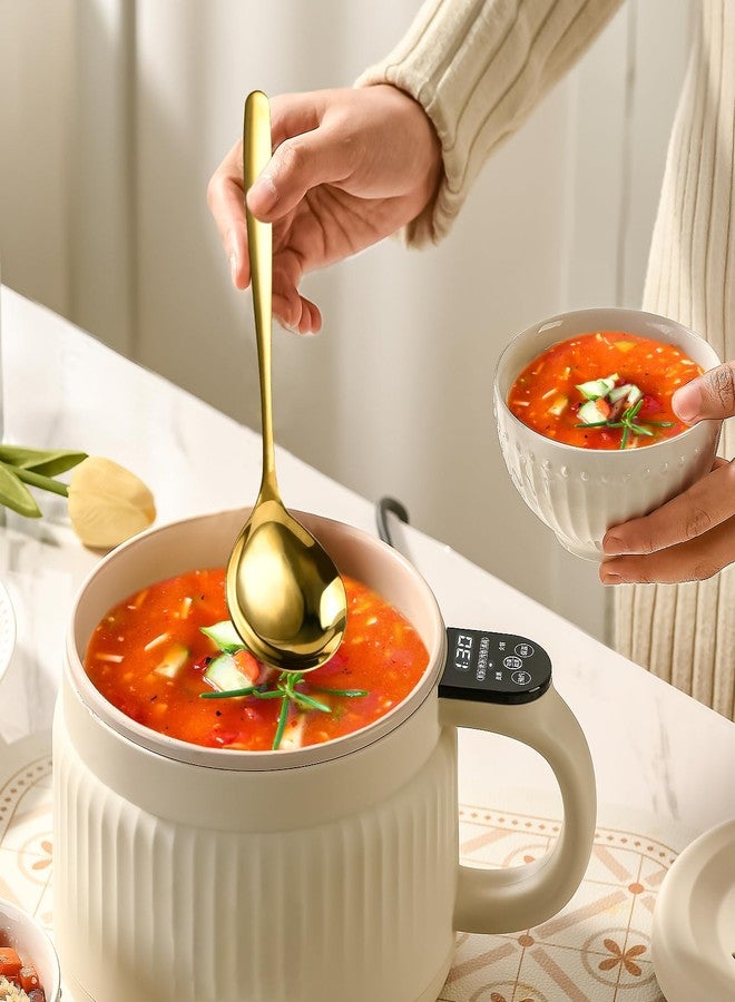 Elesunory 4 Piece 1 oz Gold Small Ladle, 8 Inch 304 Stainless Steel Soup Ladle for Serving, Gravy Spoon for Sauces, Dishwasher Safe - Image 2