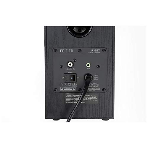 Edifier R33BT Bluetooth Bookshelf Speakers 2.0 10 Watts (Black) - Image 3