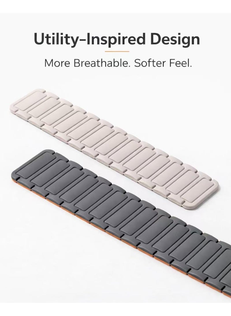 حزام سيليكون مغناطيسي متوافق مع Apple Watch مقاس 42/44/45/46/49 مم، حزام رياضي ناعم بديل بإغلاق مغناطيسي آمن لسلسلة 1–10 و SE و Ultra - Image 3