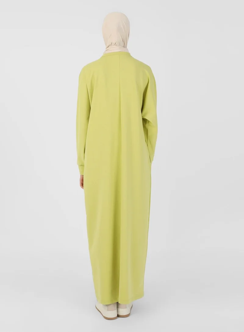 Refka by modanisa Cuffed Sleeve Knitted Dress