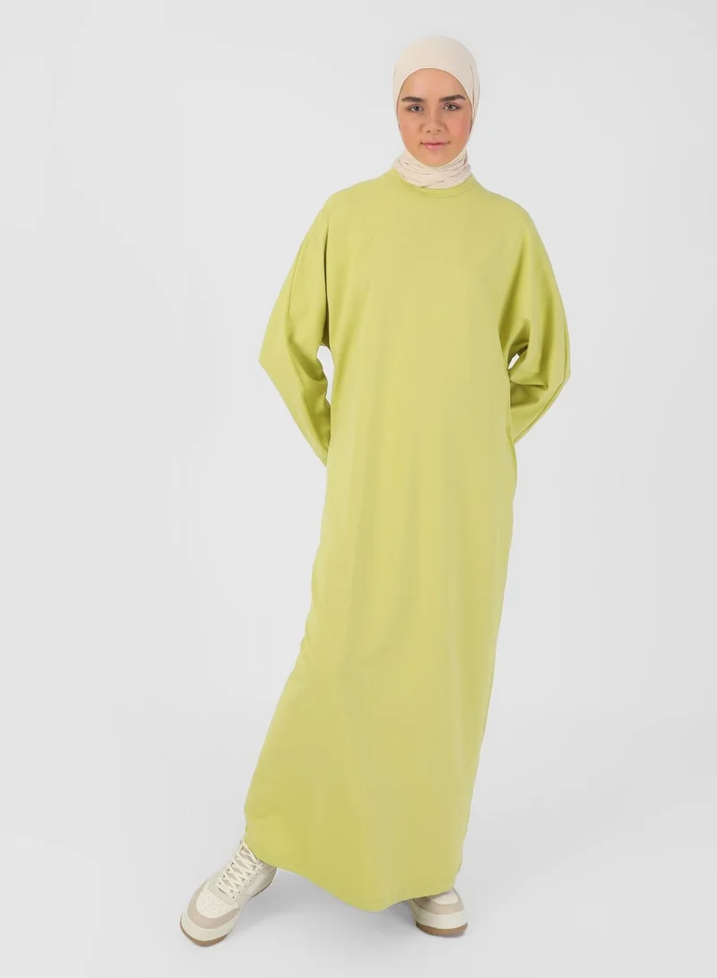 Refka by modanisa Cuffed Sleeve Knitted Dress