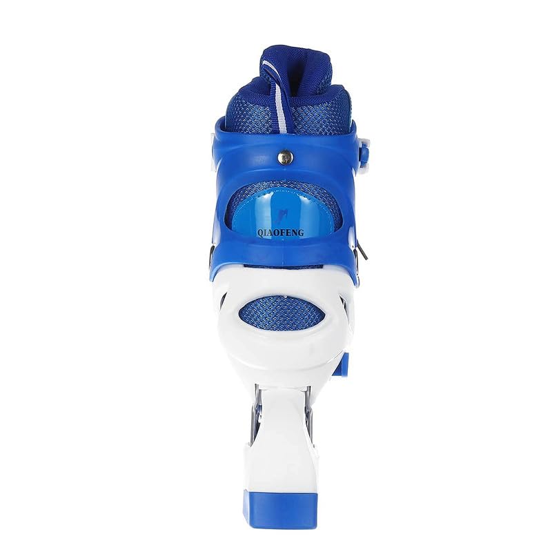 VADLO 4 Wheels Adjustable Inline Skates Skating Shoes for Boys Kids Girls Skating Shoe Adjustable Roller Blades Age 6 to 15 Years PU Strong Wheels Aluminium with LED Flash Light on Wheels (Blue) - Image 4