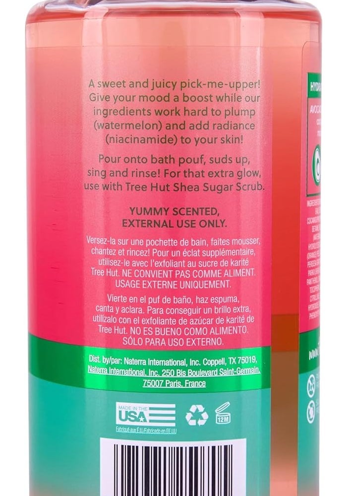 Tree Hut Watermelon Nourishing Foaming Gel Wash - Hydrating Body Cleanser with Niacinamide, 18 oz - Image 2