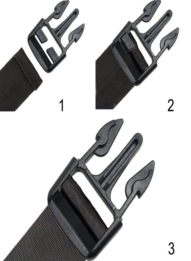 LUORNG No Sewing Required Buckle 6PCS 25mm Multi-Size Black Plastic Non-Slip Quick Release Buckles Repair Kit for Backpack Bag, Adjustable Release Buckles - Image 5