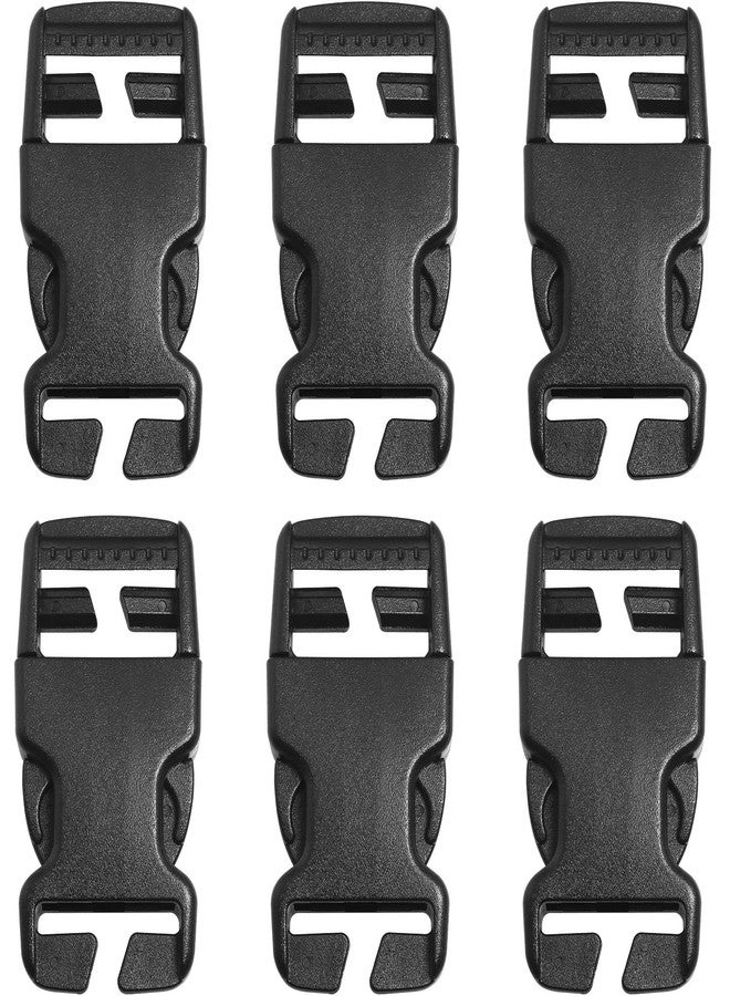 LUORNG No Sewing Required Buckle 6PCS 25mm Multi-Size Black Plastic Non-Slip Quick Release Buckles Repair Kit for Backpack Bag, Adjustable Release Buckles - Image 1