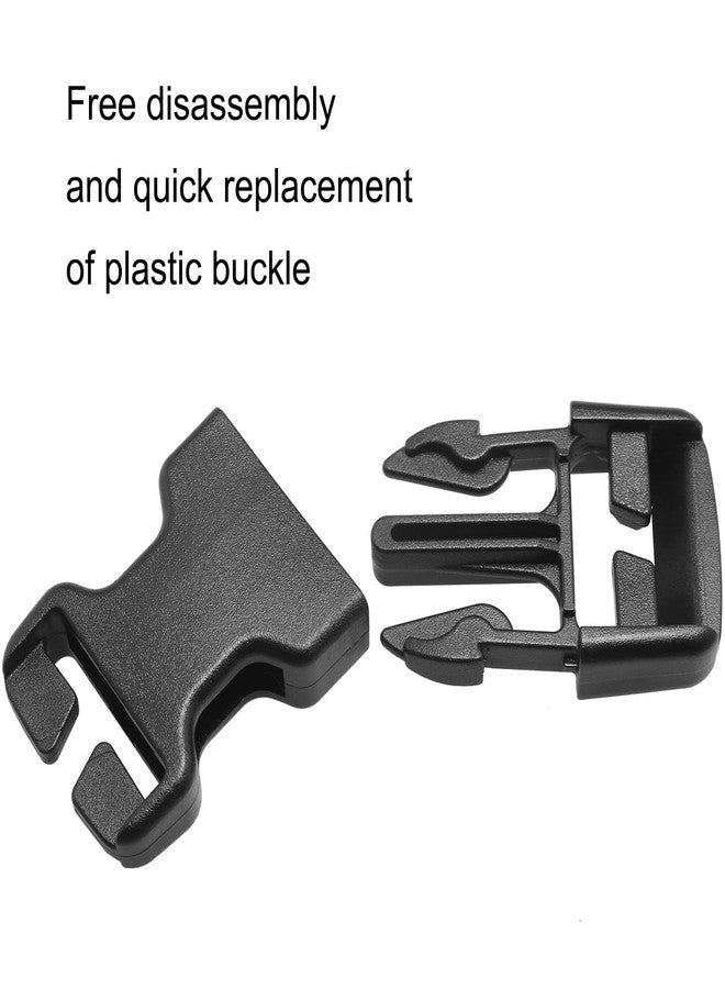 LUORNG No Sewing Required Buckle 6PCS 25mm Multi-Size Black Plastic Non-Slip Quick Release Buckles Repair Kit for Backpack Bag, Adjustable Release Buckles - Image 3