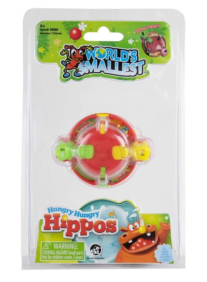Worlds Smallest World's Smallest Hungry Hungry Hippos, Super Fun for Outdoors, Travel & Family Game Night, Multicolor, Miniature - Image 2