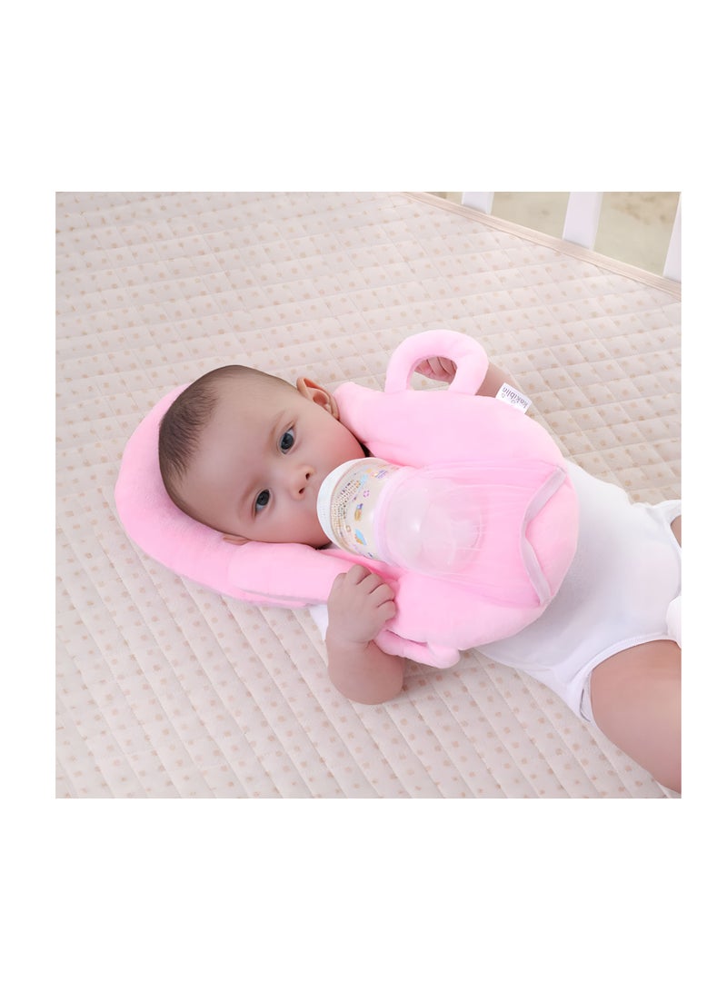 Dual Purpose Nursing Baby Pillow Comfortable Support with Detachable Convenience and Bottle Pocket - Image 4