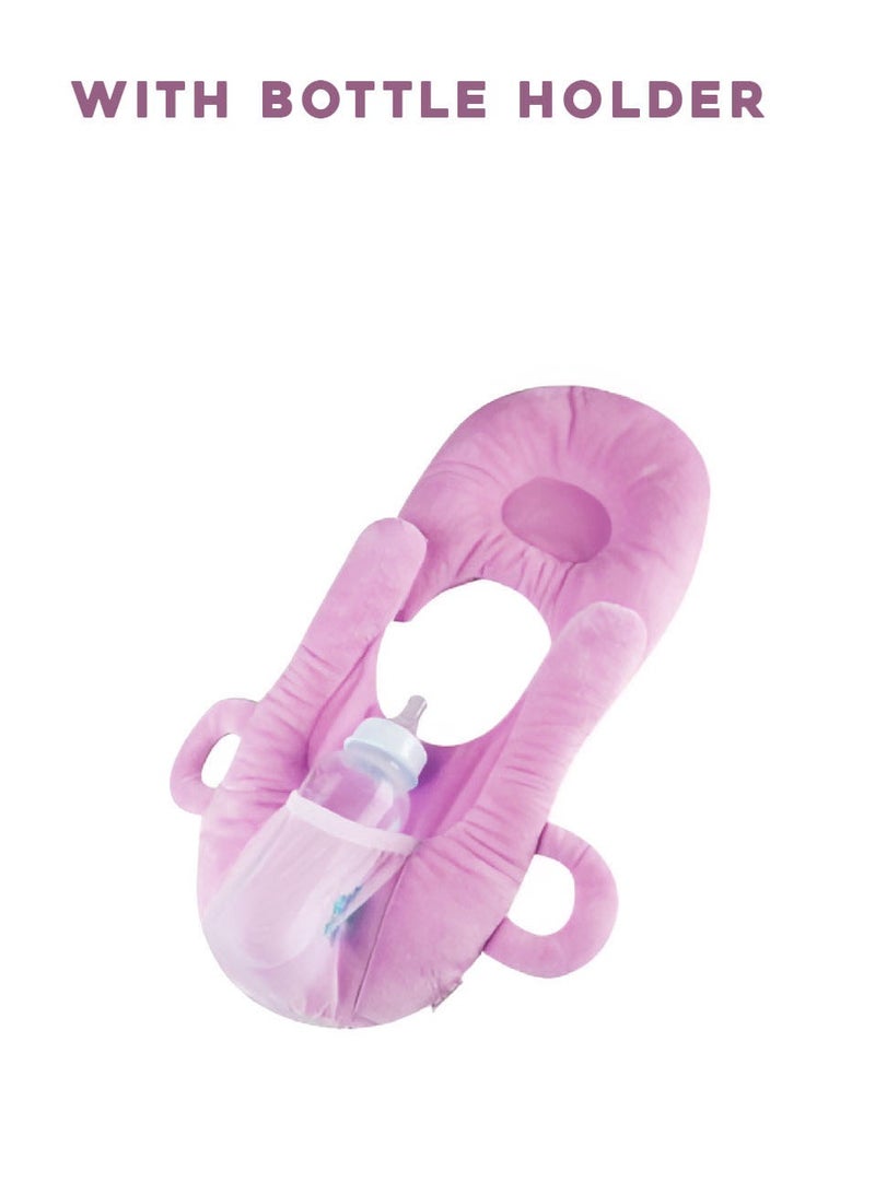 Dual Purpose Nursing Baby Pillow Comfortable Support with Detachable Convenience and Bottle Pocket - Image 5