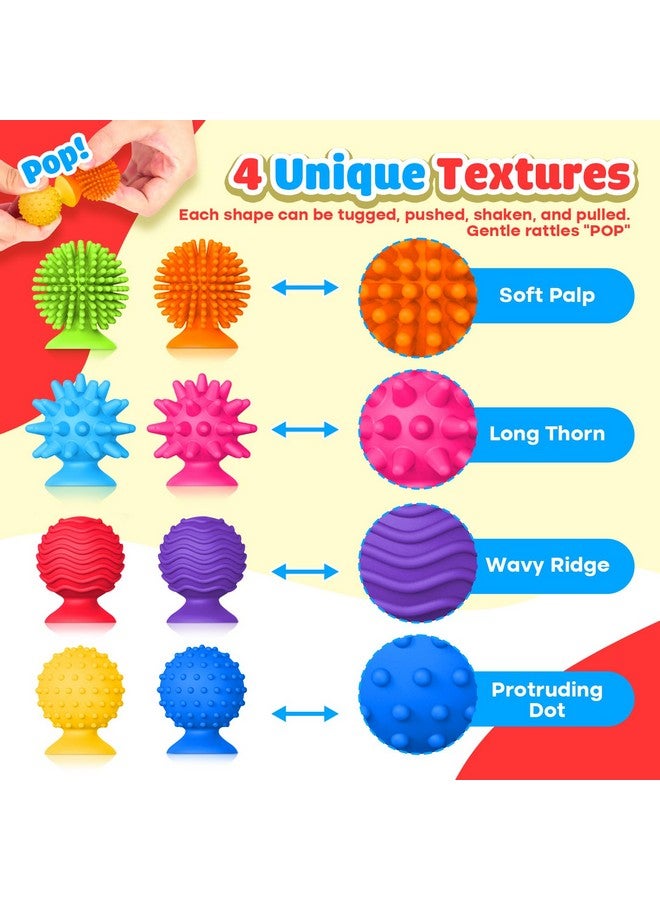 سمول فيش ألعاب فيدجيت حسية للأطفال والكبار: ألعاب ذات أكواب شفط محكمة الغلق للأطفال المصابين بالتوحد - ألعاب حسية إسفنجية للحمام في الفصول الدراسية - عبوة من 8 قطع من لوازم ركن التهدئة للأولاد والمراهقين - أنشطة الرحلات البرية للأطفال - Image 4