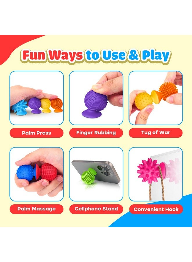 سمول فيش ألعاب فيدجيت حسية للأطفال والكبار: ألعاب ذات أكواب شفط محكمة الغلق للأطفال المصابين بالتوحد - ألعاب حسية إسفنجية للحمام في الفصول الدراسية - عبوة من 8 قطع من لوازم ركن التهدئة للأولاد والمراهقين - أنشطة الرحلات البرية للأطفال - Image 3