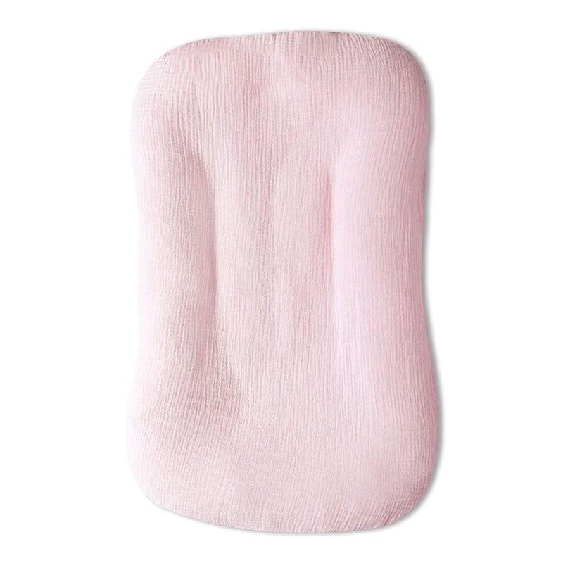 غطاء سرير الأطفال هوياكس من موسلين قطن عضوي ناعم يناسب سرير الأطفال حديثي الولادة للأولاد والبنات باللون الوردي