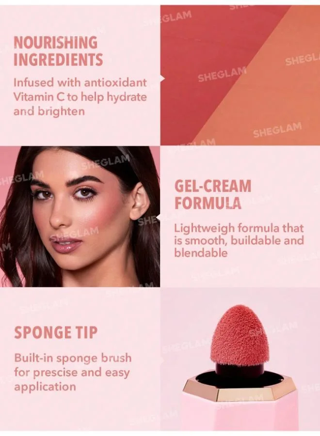 SHEGLAM Color Bloom Liquid Blush Matte Finish-Hush Hush