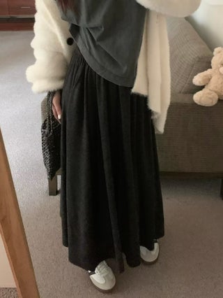 Autumn 2024 Womens Grey All-match Lazy Style Skinny Large Skirt Mid-length Glutinous Rice Pleated Skirt Black - pzsku/Z61F6232AEE3EA08FF58DZ/45/_/1742329280/2a9a58f3-7eb3-4efe-b13e-122f06cf62d6