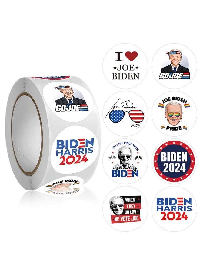 HighMount - 2024 Joe Biden Stickers Roll 500Pcs - Funny Presidential Election Usa American Flag Decals - Easy Stick & Removeable For Scarpbook Window Tumblers Water Bottles Teens - Image 1