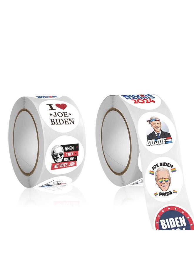 HighMount - 2024 Joe Biden Stickers Roll 500Pcs - Funny Presidential Election Usa American Flag Decals - Easy Stick & Removeable For Scarpbook Window Tumblers Water Bottles Teens - Image 1