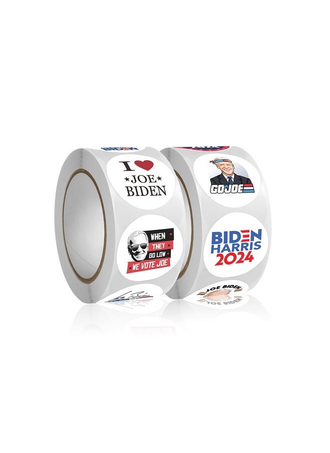 HighMount - 2024 Joe Biden Stickers Roll 500Pcs - Funny Presidential Election Usa American Flag Decals - Easy Stick & Removeable For Scarpbook Window Tumblers Water Bottles Teens - Image 1