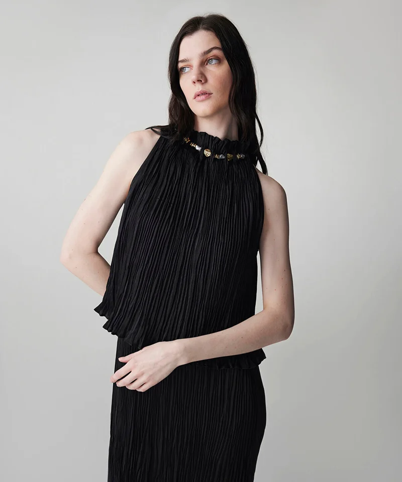 ابيكول Textured Embellished Dress