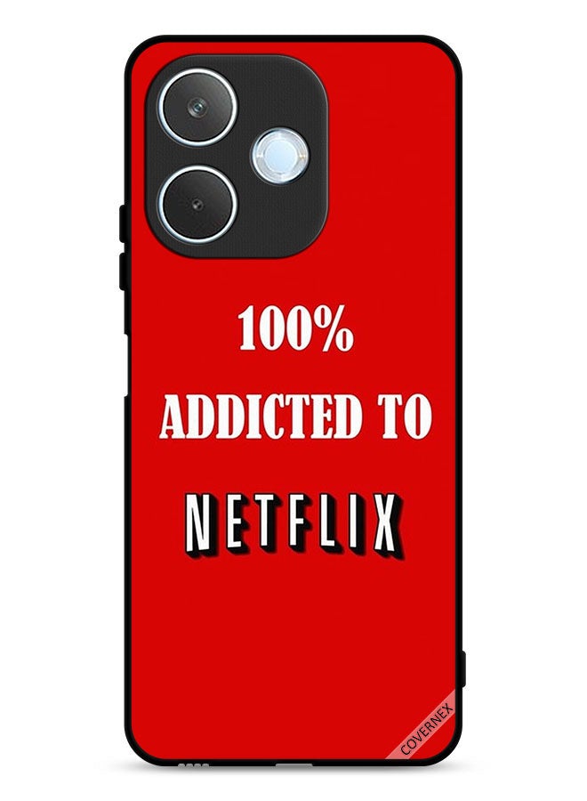 Covernex Oppo A5 Pro Protective Case Cover 100% Addicted To Netflix - Image 1