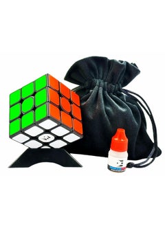 D ETERNAL D ETERNAL Speed Cube Combo Set of 3X3 with Cube Stand Lube Oil & Pouch Bag for Professional and Beginner Puzzle Cuber(3x3+Lube+Stand+Cube Bag)  - Image 1