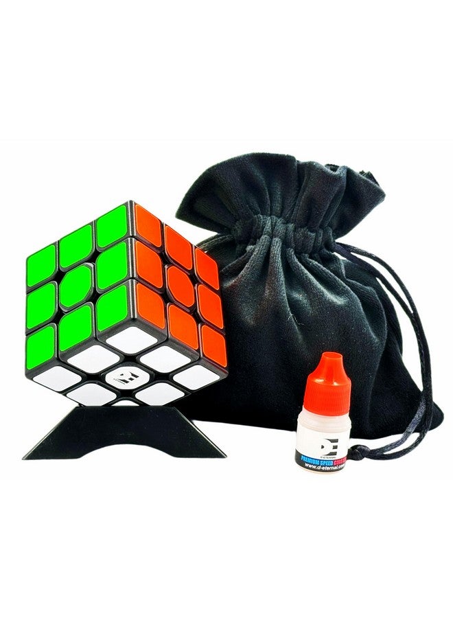 D ETERNAL D ETERNAL Speed Cube Combo Set of 3X3 with Cube Stand Lube Oil & Pouch Bag for Professional and Beginner Puzzle Cuber(3x3+Lube+Stand+Cube Bag)  - Image 1