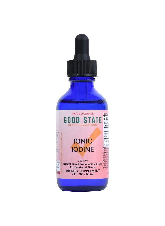 Good State Liquid Ionic Potassium Iodide Supplement  Glass Bottle  Vegan  150 Mcg Per 10 Drops  118 Servings  Supports Thyroid Health Energy Immunity Metabolism  2 Oz  - Image 1