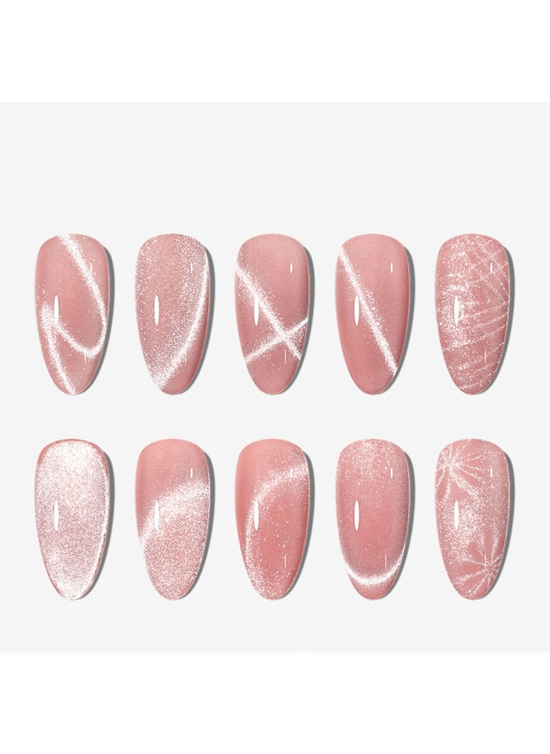 Generic - 8 Pieces Nail Magnet Tool Set Double-head Flower Design Nail Magnet Pens Magnet Stick 3D Magnetic Cat Eye Gel Polish Nail Art for DIY Salon Studio or Home - Image 1