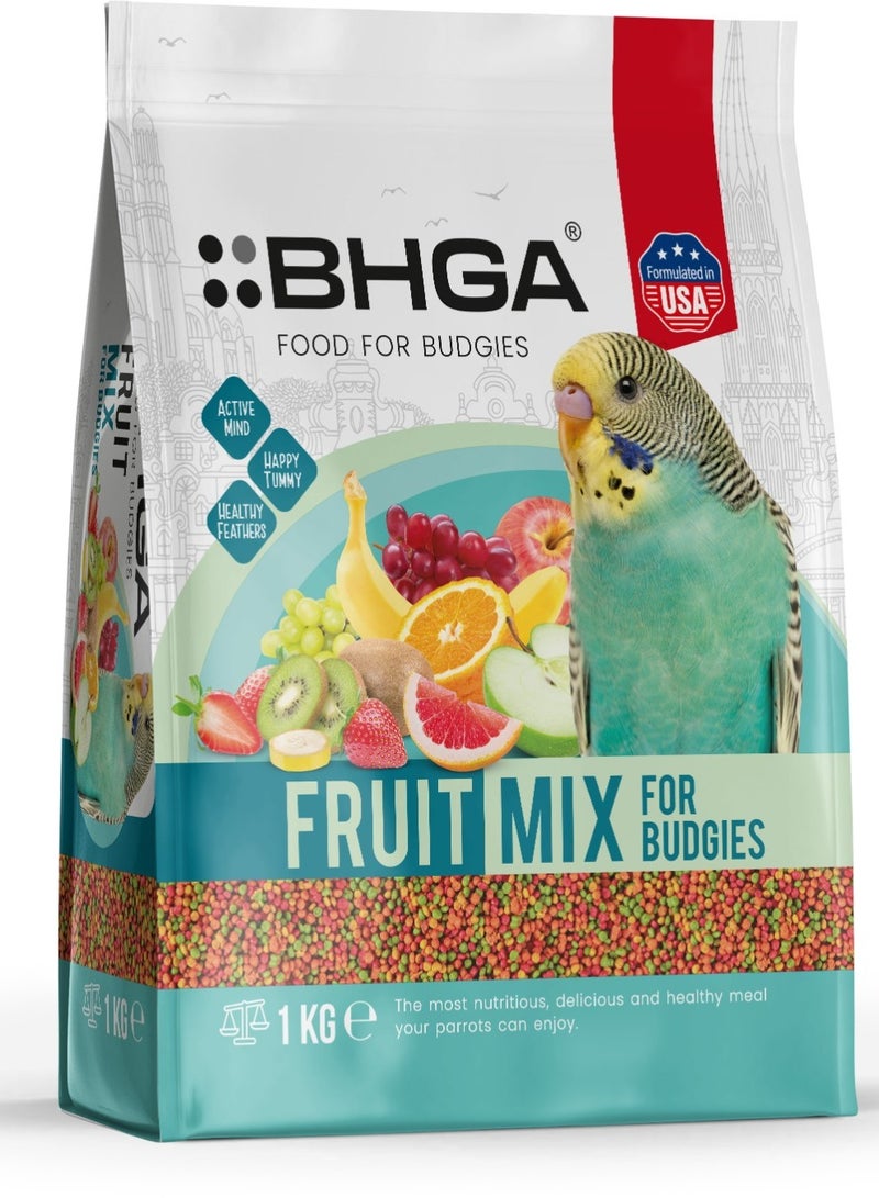 BHGA Fruit Mix bird food for budgies -1kg - Image 1