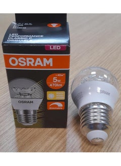Osram Osram LED E27 classic P 5W Dimmable Bulb, 2700K Warm White – Clear (Pack of 10)  - Image 2