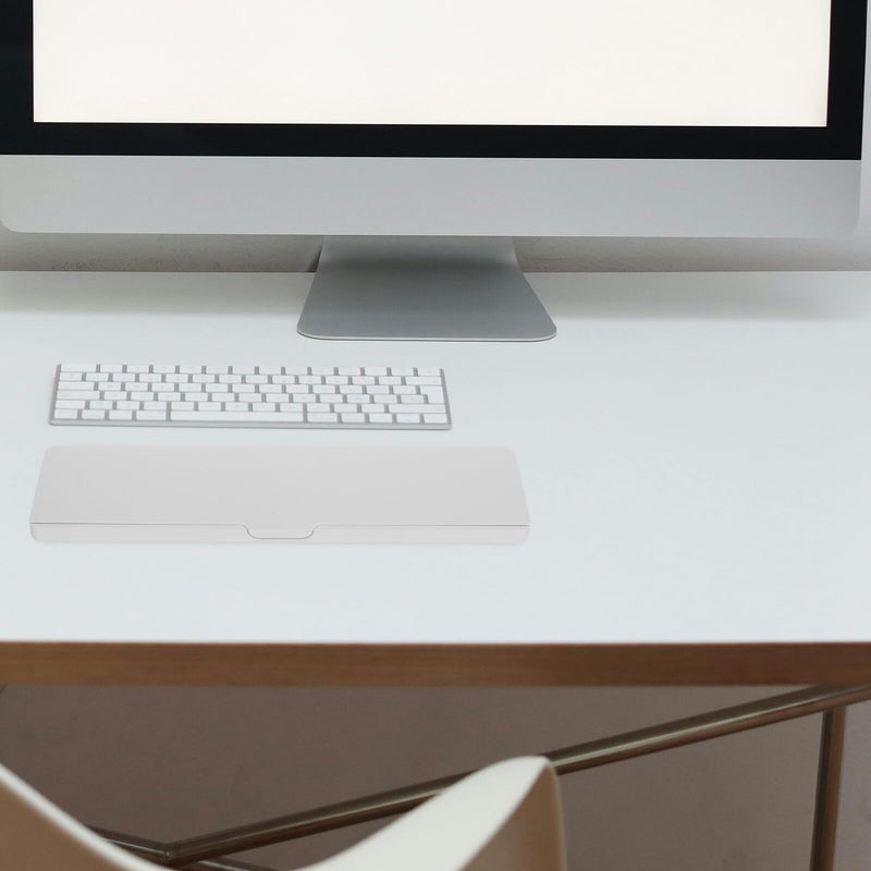 Hard Case Mechanical Keyboard Wrist Rest with Mouse Pad Holder White for Desk Organization - Image 5