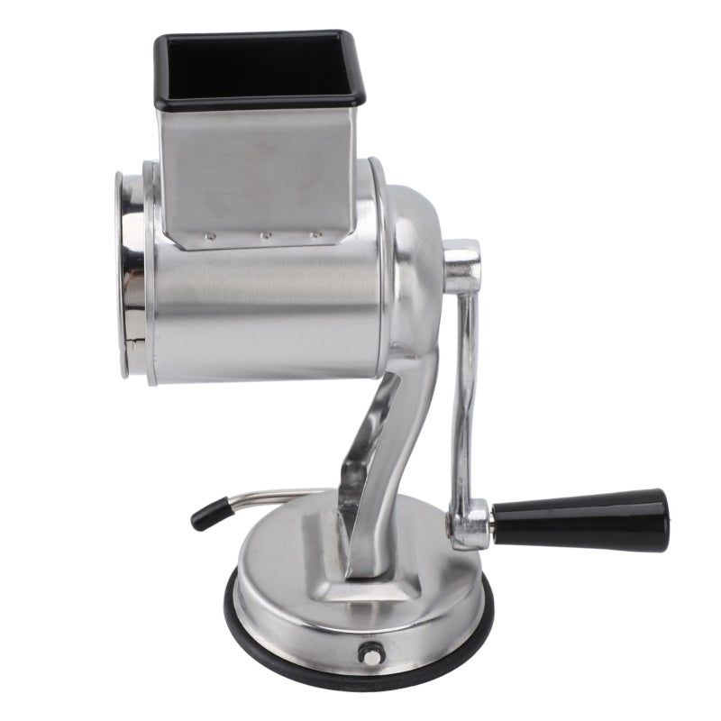 Manual Cheese Grater Stainless Steel Construction Multifunctional Hand Crank Shredder - Secure Suction Cup Design Efficient Labor Saving Grinder for Home Kitchen Cooking - Image 1