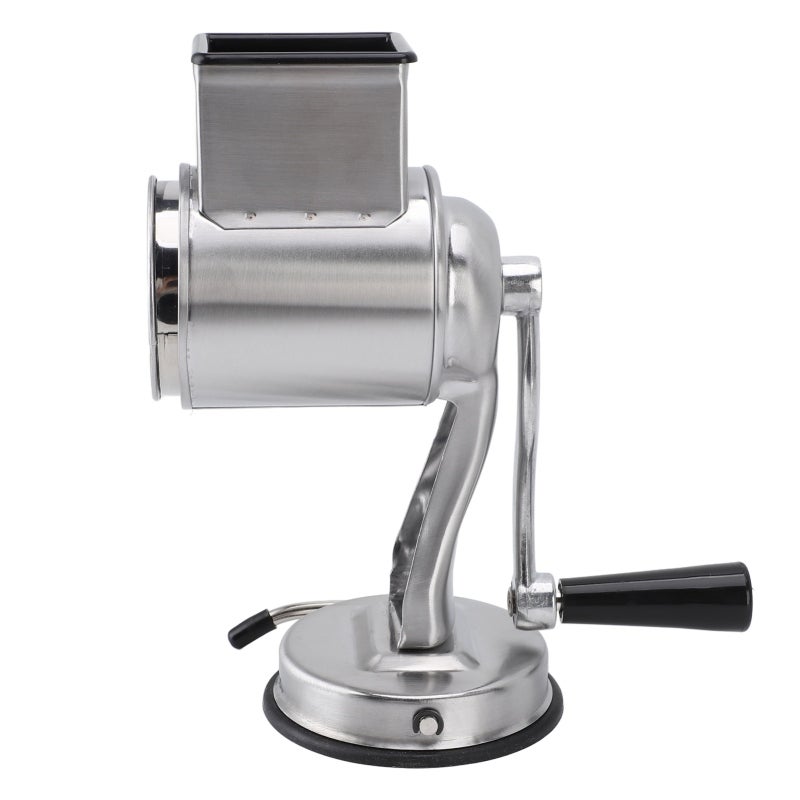 Manual Cheese Grater Stainless Steel Construction Multifunctional Hand Crank Shredder - Secure Suction Cup Design Efficient Labor Saving Grinder for Home Kitchen Cooking - Image 2