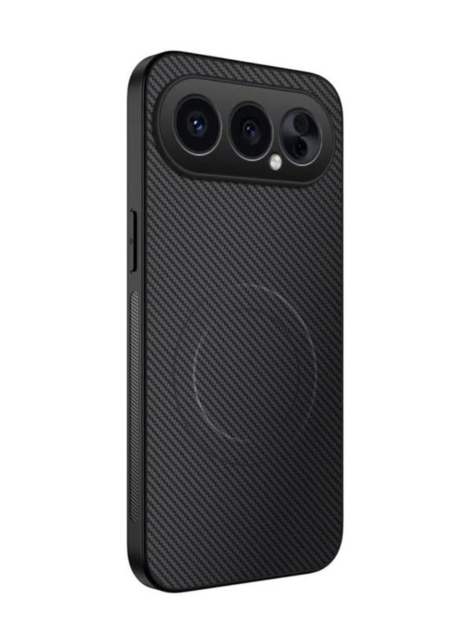 general Magnetic Protective Case Compatible with Honor 500 Pro 5G [Supports Wireless Charging] Carbon Fiber Textured Leather Case Drop-Resistant Shockproof Back Cover Honor 500 Pro - Image 1