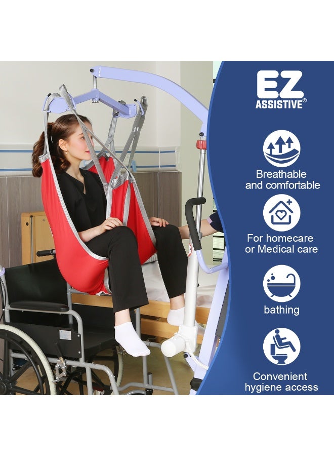EZ Assistive Patient Lift Divided Leg Sling with Lower Back, Patient Lift Sling for Transfer and Positioning and Lifting, 230KG Weight Capacity - Image 2