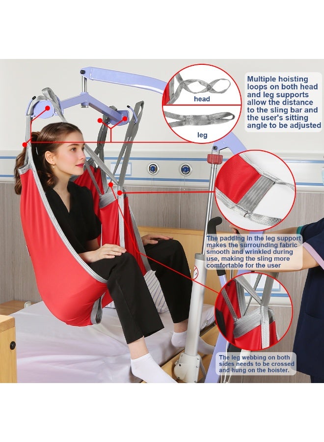EZ Assistive Patient Lift Divided Leg Sling with Lower Back, Patient Lift Sling for Transfer and Positioning and Lifting, 230KG Weight Capacity - Image 3