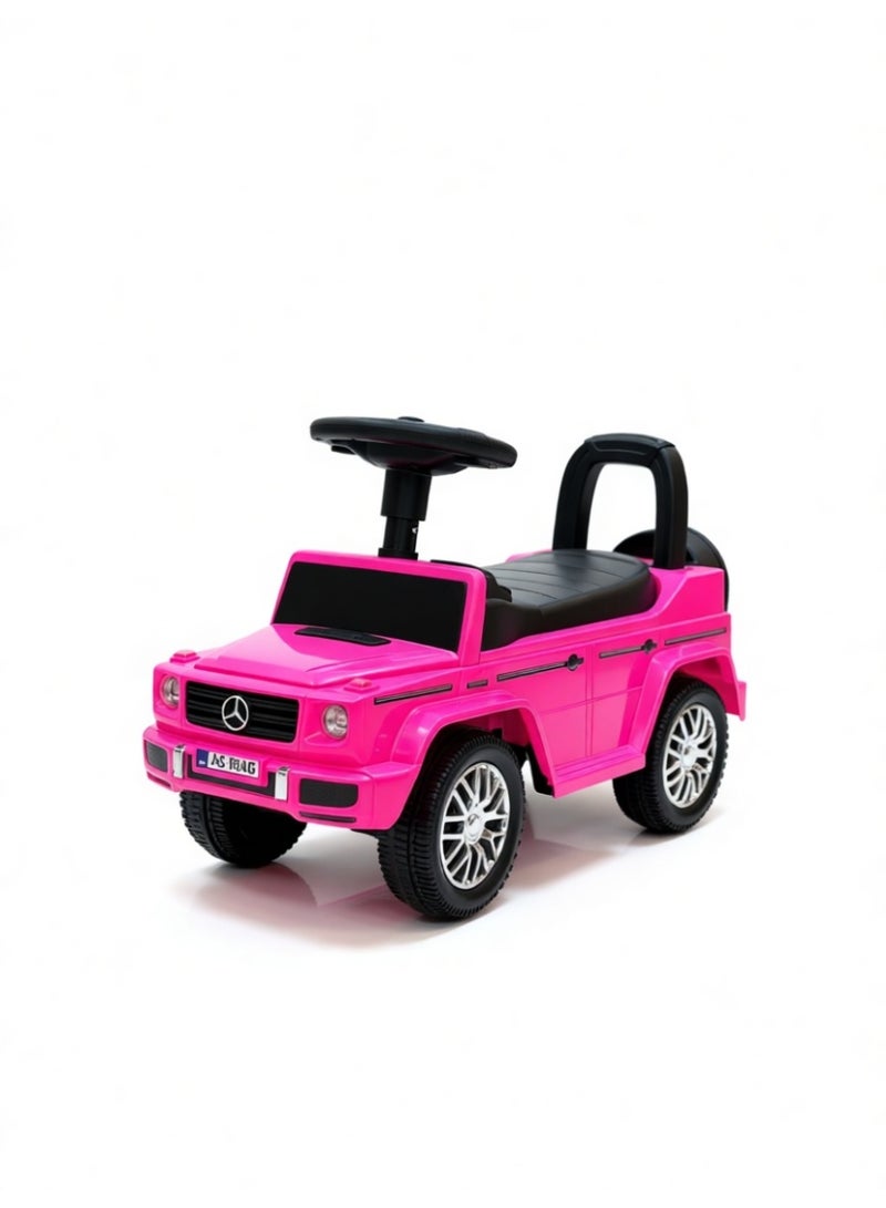 Mercedes Pink Push Ride-On Car for Kids – Elegant Design, Music Steering, - Image 1