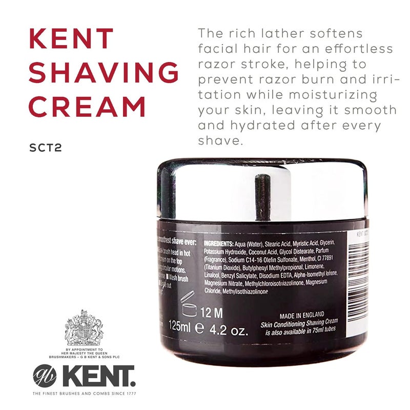Kent SCT2 Shaving Cream Foam - Men's Cooling Menthol Shaving Cream, Perfect for Travel or Home, Gentle on Sensitive Skin - Image 4