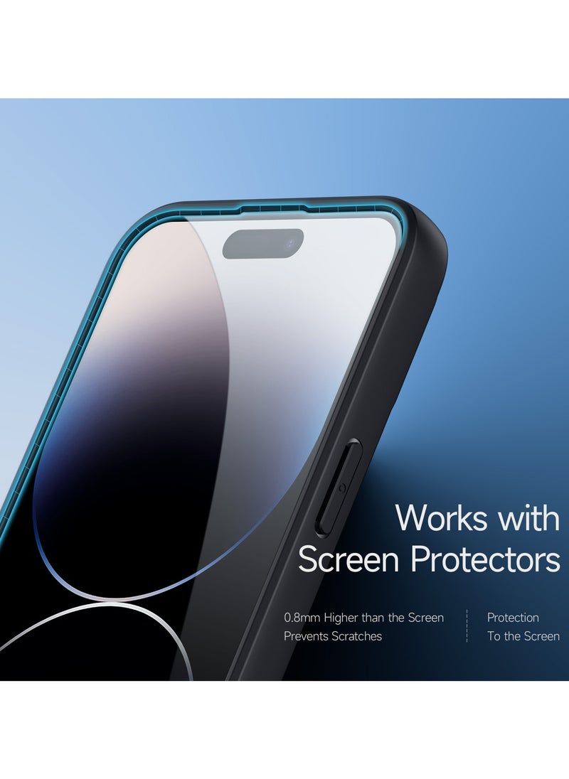 DUX DUCIS - DUX DUCIS Aimo Cover for the iPhone 15 Pro Max mobile phone slim, transparent matte cover made of TPU, polycarbonate, polypropylene, silicone - black - Image 1