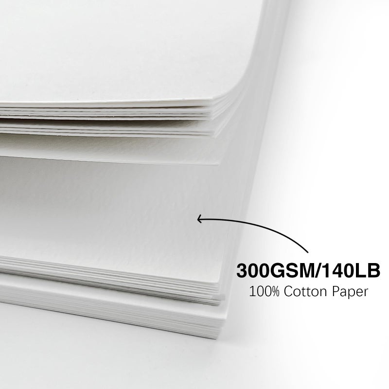 KOVIEDE 50 Pack Foldable Blank Watercolor Cards with Envelopes 4 x 6 Inch, 140lb Heavyweight, 100% Cotton, White, Acid-Free Water color Cards to Paint or Cards Making for Christmas Birthday - Image 2