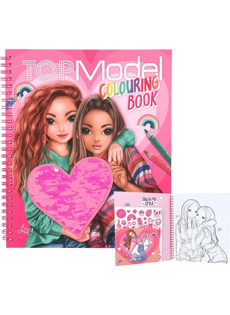 Top Model Topmodel Coloring Book With Sequins