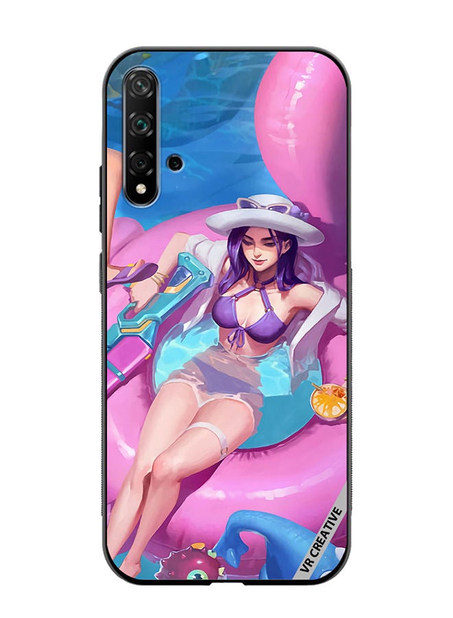 VR CREATIVE Protective Case Cover For Huawei Nova 5T Caitlyn Pool party League Of Legends Design Multicolour - Image 1