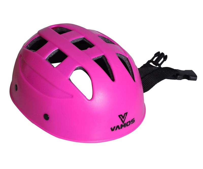 VAMOS Cycling and Skating Sports Helmet for Kids Boys and Girls of Age 6-15 Years with Adjustable Straps (Matte Pink) - Image 2